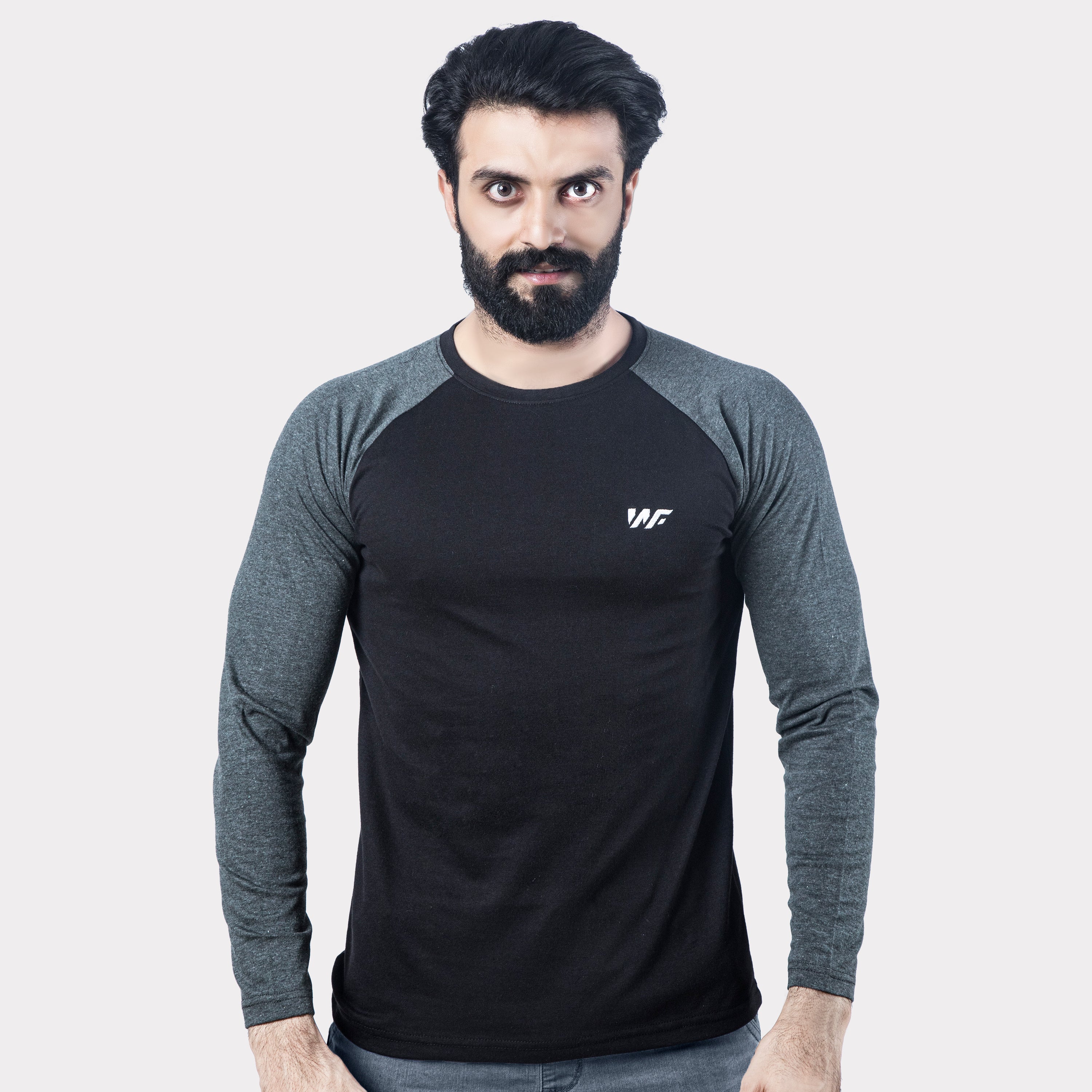 Oht Raglan Gray Black Gray Raglan | Trendy & Comfortable – Wear To Fit