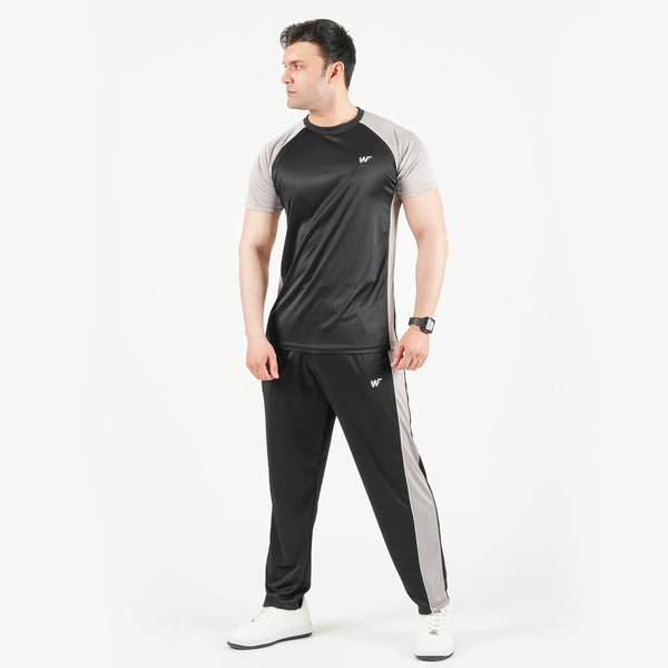 Black and Silver Tracksuit