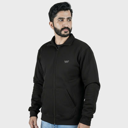 Unisex Black Full Zipper