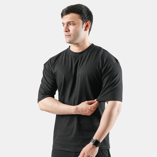 Black Vintage Drop Shoulder