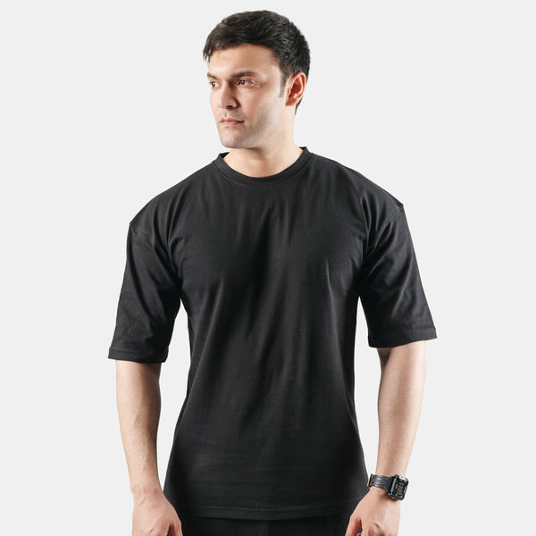 Black Vintage Drop Shoulder