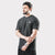 Charcoal Cotton Knit Relaxed Fit T-Shirt