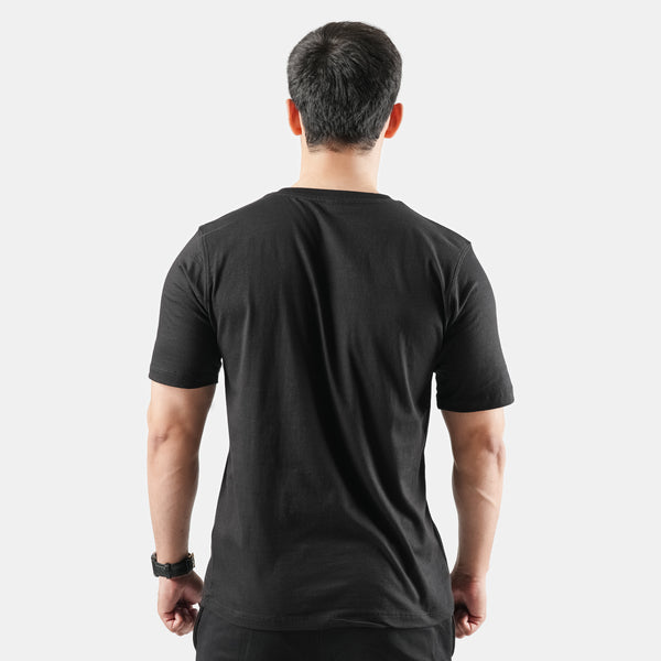 Plain Black V-Neck Relaxed Fit Tshirt