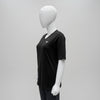 Black Cotton Knit Relaxed Fit T-Shirt