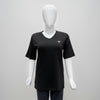 Black Cotton Knit Relaxed Fit T-Shirt