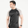 Black Tshirt with Silver Panel