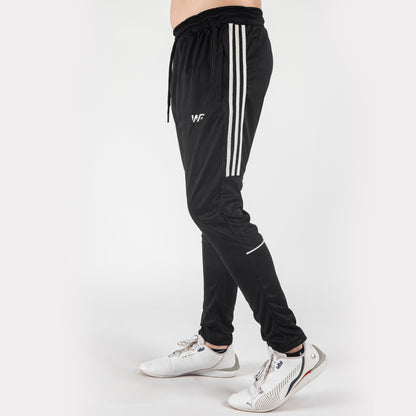 Black Three Stripes Hawk Series Bottoms With Piping