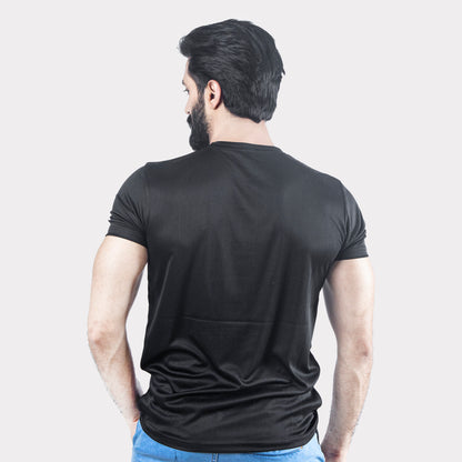 Wear To Fit Dumbbell Black Quick Dry T-Shirt