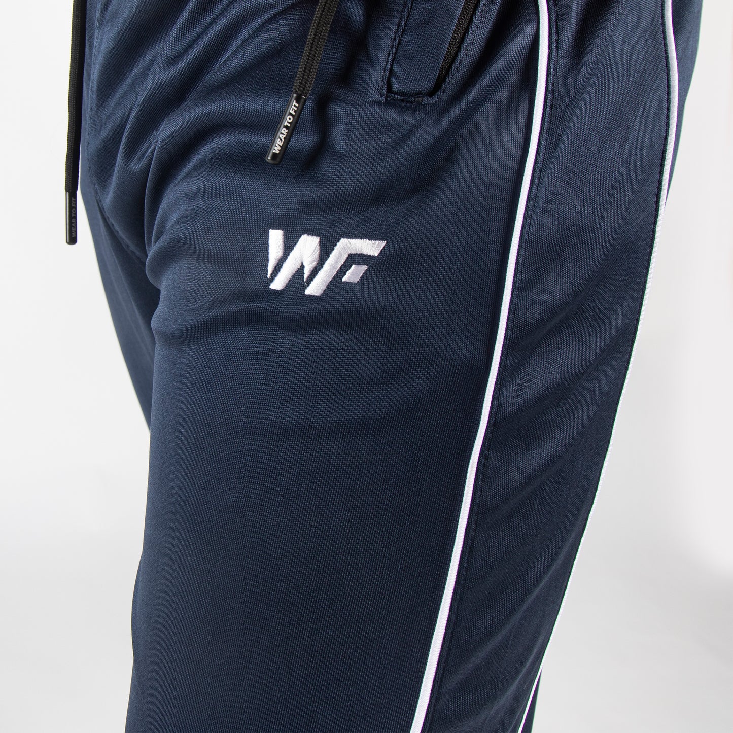 Navy Blue Hawk Series Bottoms With Double Piping