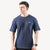 Self Lining Navy Blue Relaxed Fit lycra Tshirt