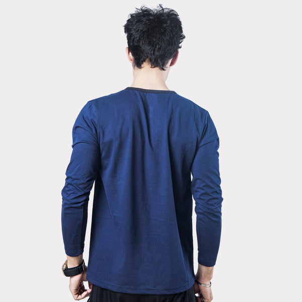 Plain Navy Blue Henley