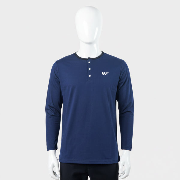 Plain Navy Blue Henley