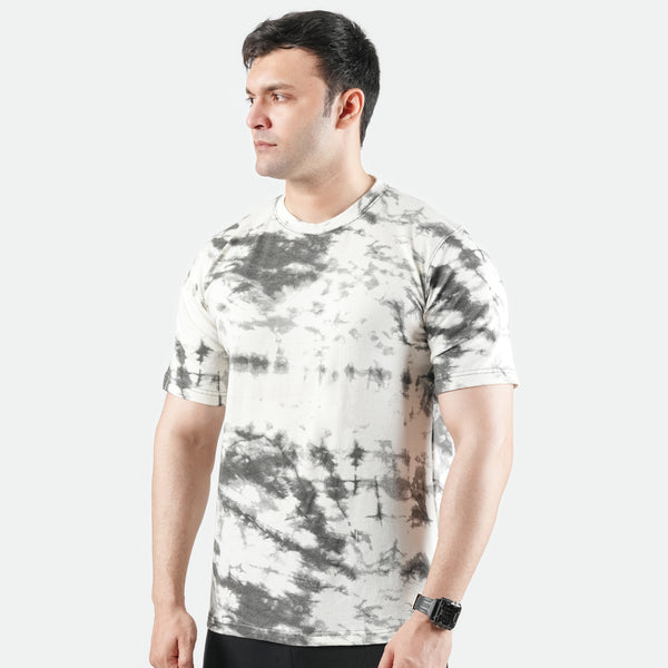 White Printed Lycra Tshirt