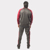 Charco and Maroon Tracksuit With Three White Stripes