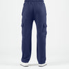 Dark Blue Winter Wide Leg Cargo Trousers