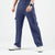 Dark Blue Winter Wide Leg Cargo Trousers