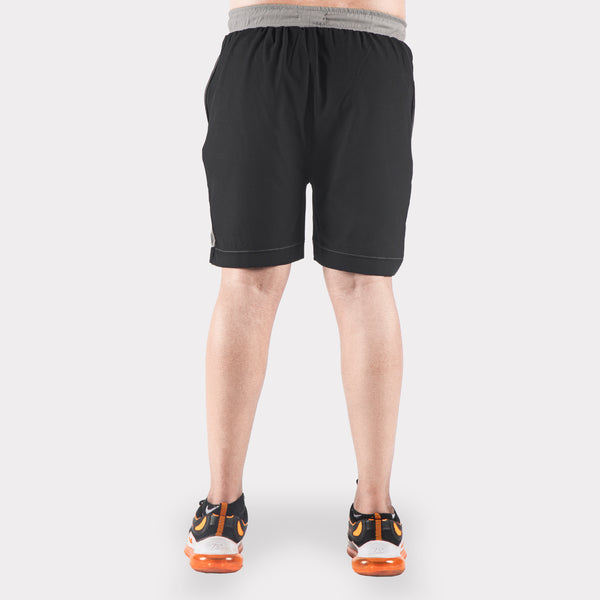 Smoky Gray/Black Micro Interlock Training Shorts