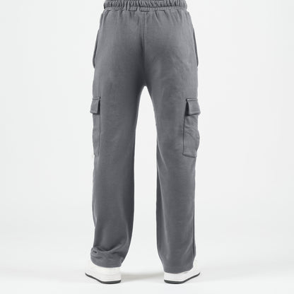 Smokey Grey Wide Leg Cargo Trousers