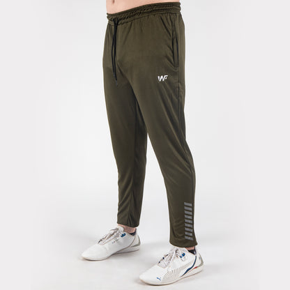 Olive Quick Dry Bottoms with Striped Reflectors