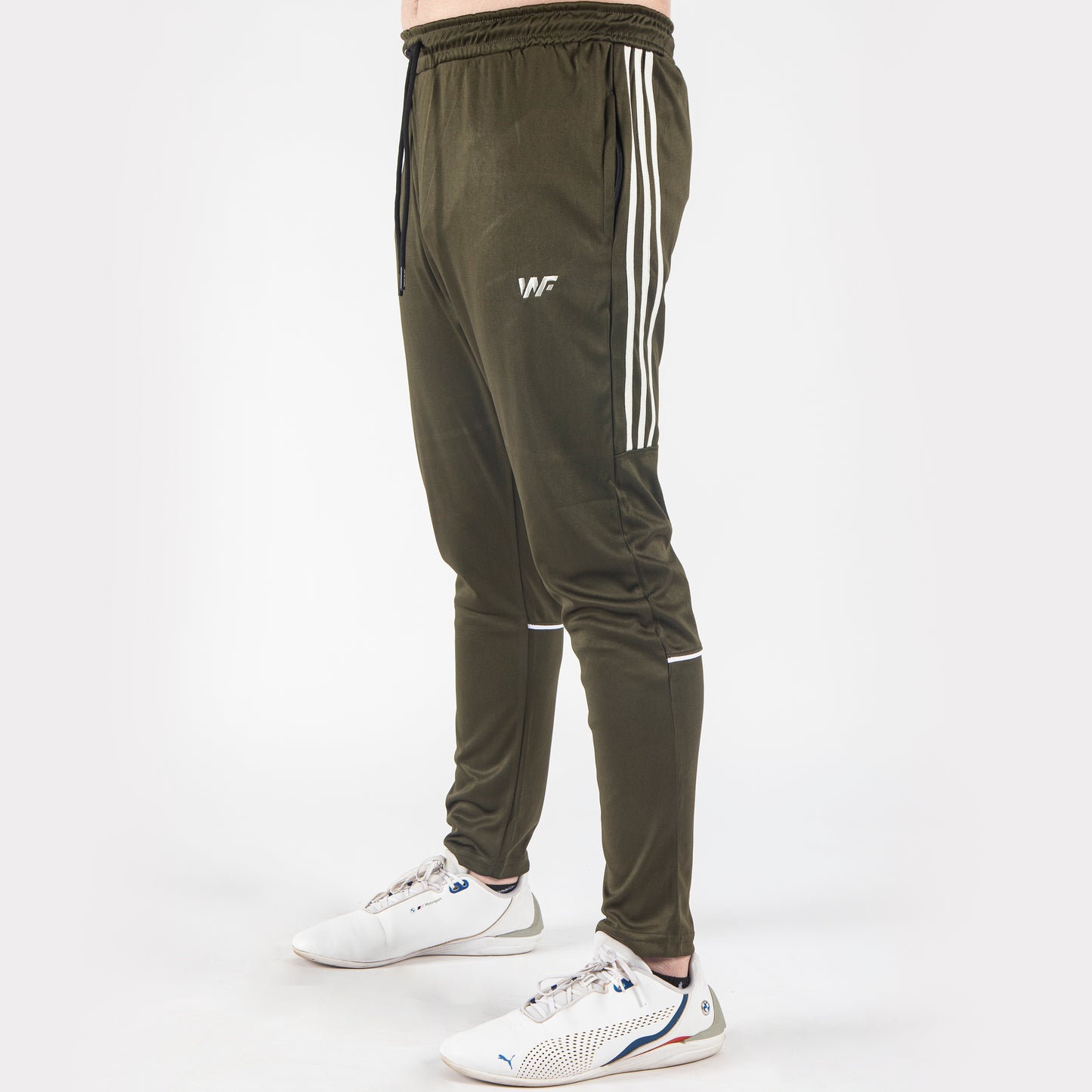 Olive Three Stripes Hawk Series Bottoms With Piping