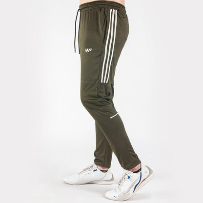 Olive Three Stripes Hawk Series Bottoms With Piping