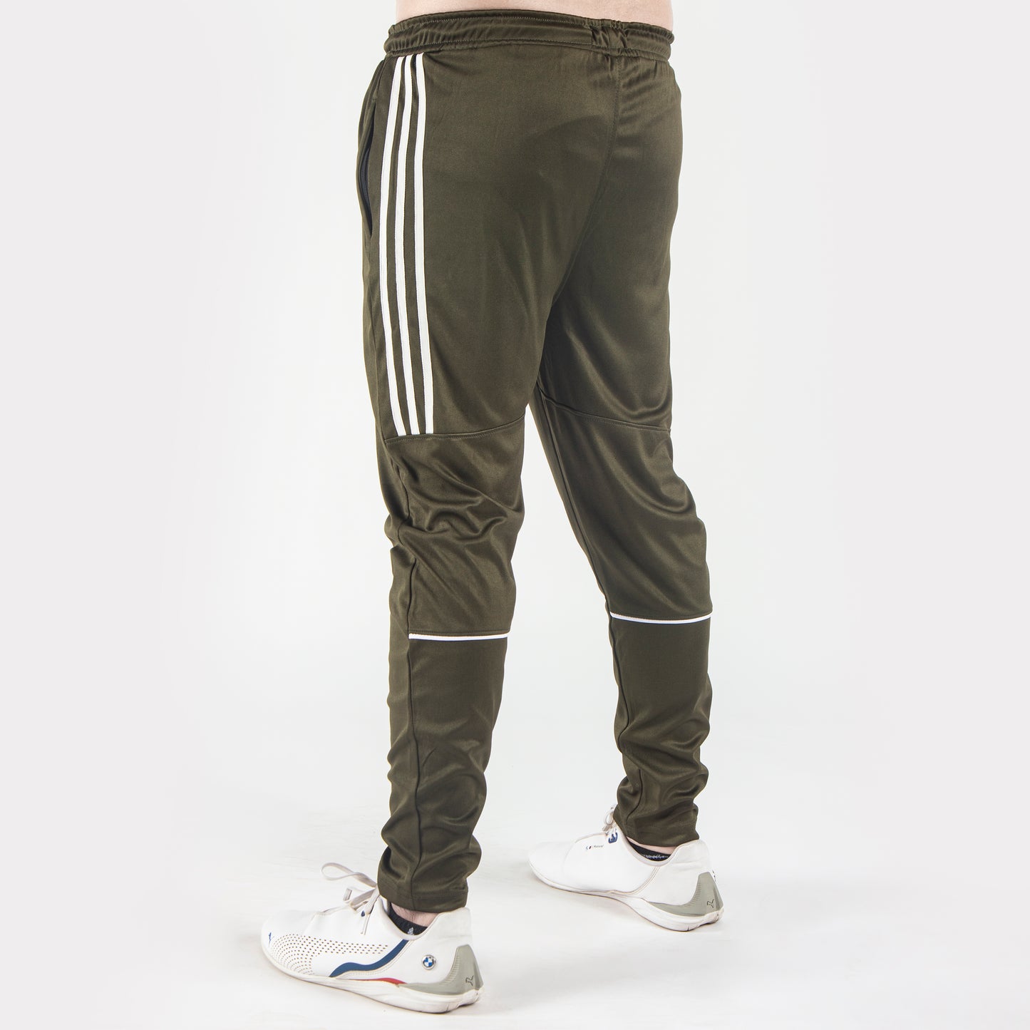 Olive Three Stripes Hawk Series Bottoms With Piping