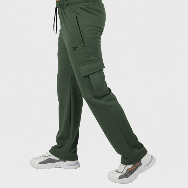Pure Cotton Green Cargo Trouser