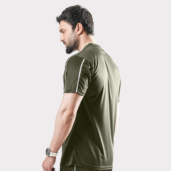 Olive Green Hawk Series With Double Piping