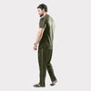 Olive Green Hawk Series With Double Piping Tracksuit