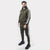 Olive Green Tracksuit With Three White Stripes