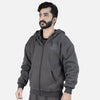 Unisex Charcoal full zipper Hoodie