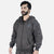 Unisex Charcoal full zipper Hoodie