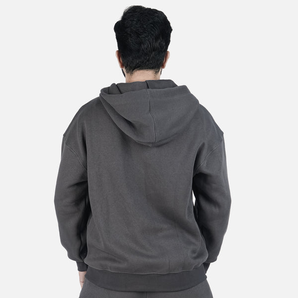 Unisex Charcoal full zipper Hoodie