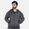 Unisex Charcoal full zipper Hoodie