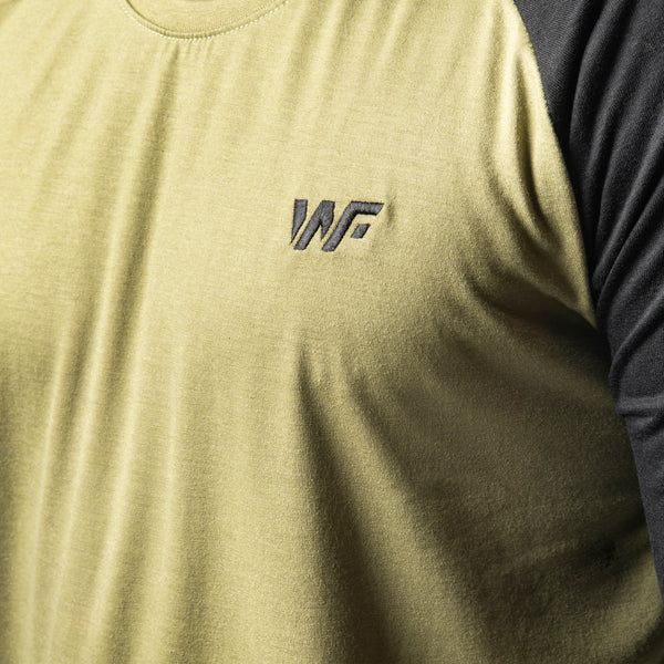 Olive and black Raglan