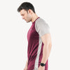 Maroon and Silver Raglan Tshirt
