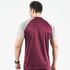 Maroon and Silver Raglan Tshirt