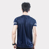 Navy Quick Dry T-Shirt with White Dual Arm Stripes