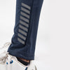 Navy Blue Quick Dry Bottoms with Striped Reflectors