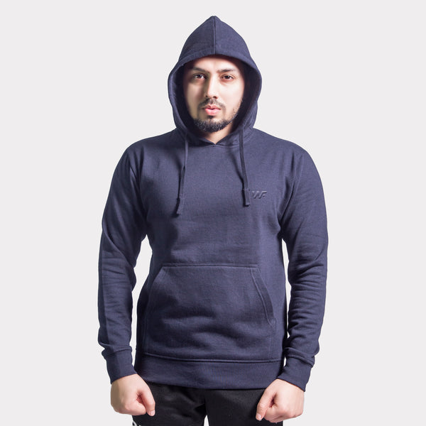 Unisex Round Neck Navy Blue Hoodie