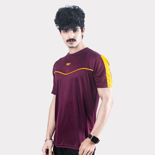 Maroon & Yellow Front Wave