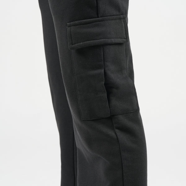 Winter Black Wide Leg Cargo Trouser