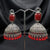 Red Stone traditional Jhumkas