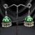 Oxidized Green Bell Jhumki