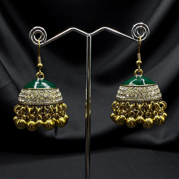 Green Enamal Jhumka
