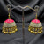 Pink Enamal Jhumka