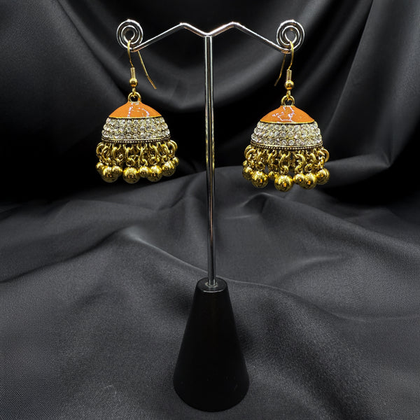 Golden Yellow Enamal Jhumka
