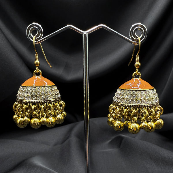 Golden Yellow Enamal Jhumka