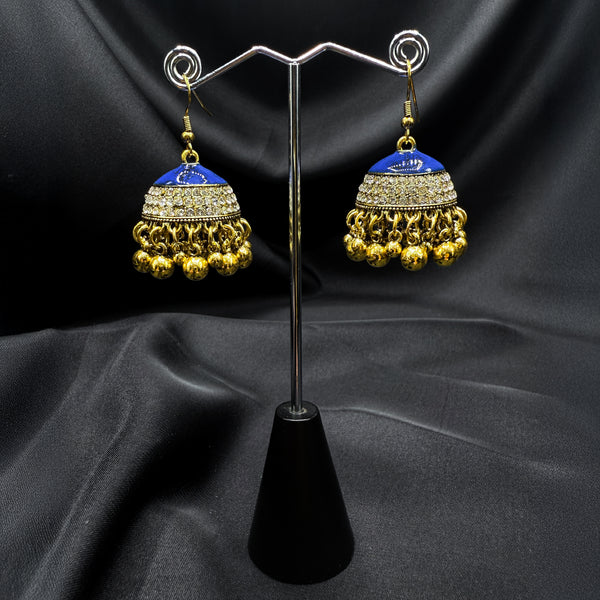 Blue Enamal Jhumka