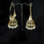 Gold Toned Bali Jhumka Earings with Pearls
